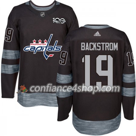 Adidas Maillot de Hockey Washington Capitals Nicklas Backstrom 19 1917-2017 100th Anniversary Noir Authentic - Homme